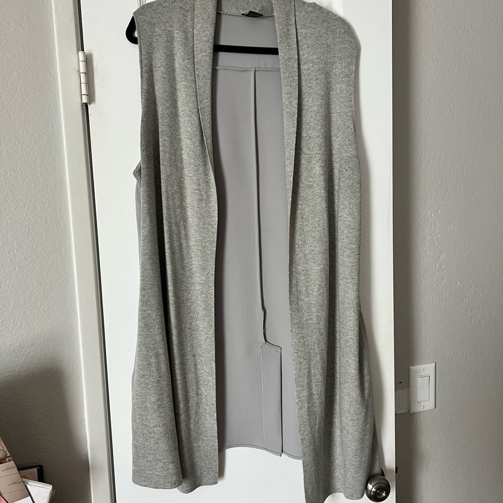 Ann Taylor Factory Gray Sleeveless Vest